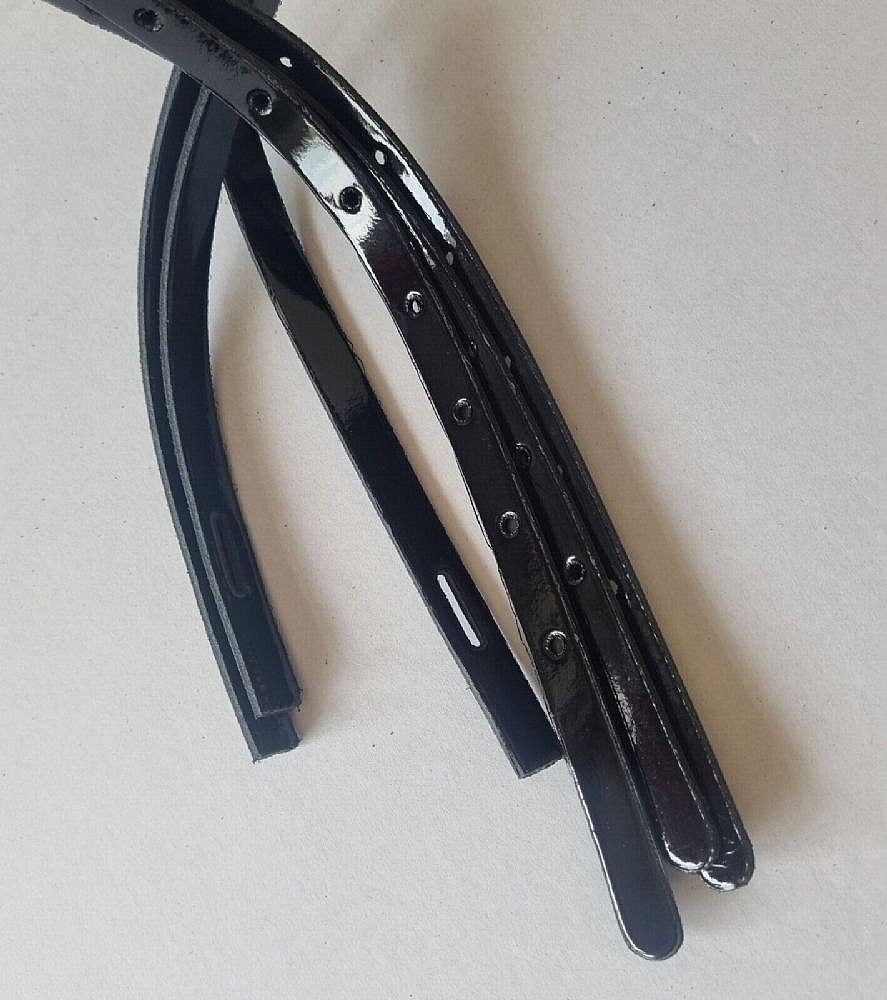 13mm belt blanks - Black Gloss